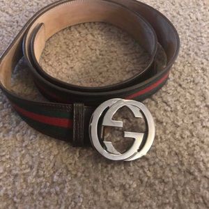 Gucci Accessories - Unisex Gucci Belt (brown with green/red strip) Gucci Accessories - Unisex Gucci Belt (brown with green/red strip)
